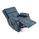 Contemporary Pillow Tufted Massage Recliner - NH681413