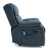 Contemporary Pillow Tufted Massage Recliner - NH681413