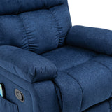 Contemporary Pillow Tufted Massage Recliner - NH681413