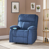 Contemporary Pillow Tufted Massage Recliner - NH681413