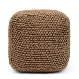Boho Handcrafted Tufted Fabric Cube Pouf - NH202513