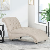 Contemporary Fabric Button Tufted Chaise Lounge - NH243413