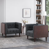 Contemporary Tufted Club Chairs, Set of 2 - NH488413