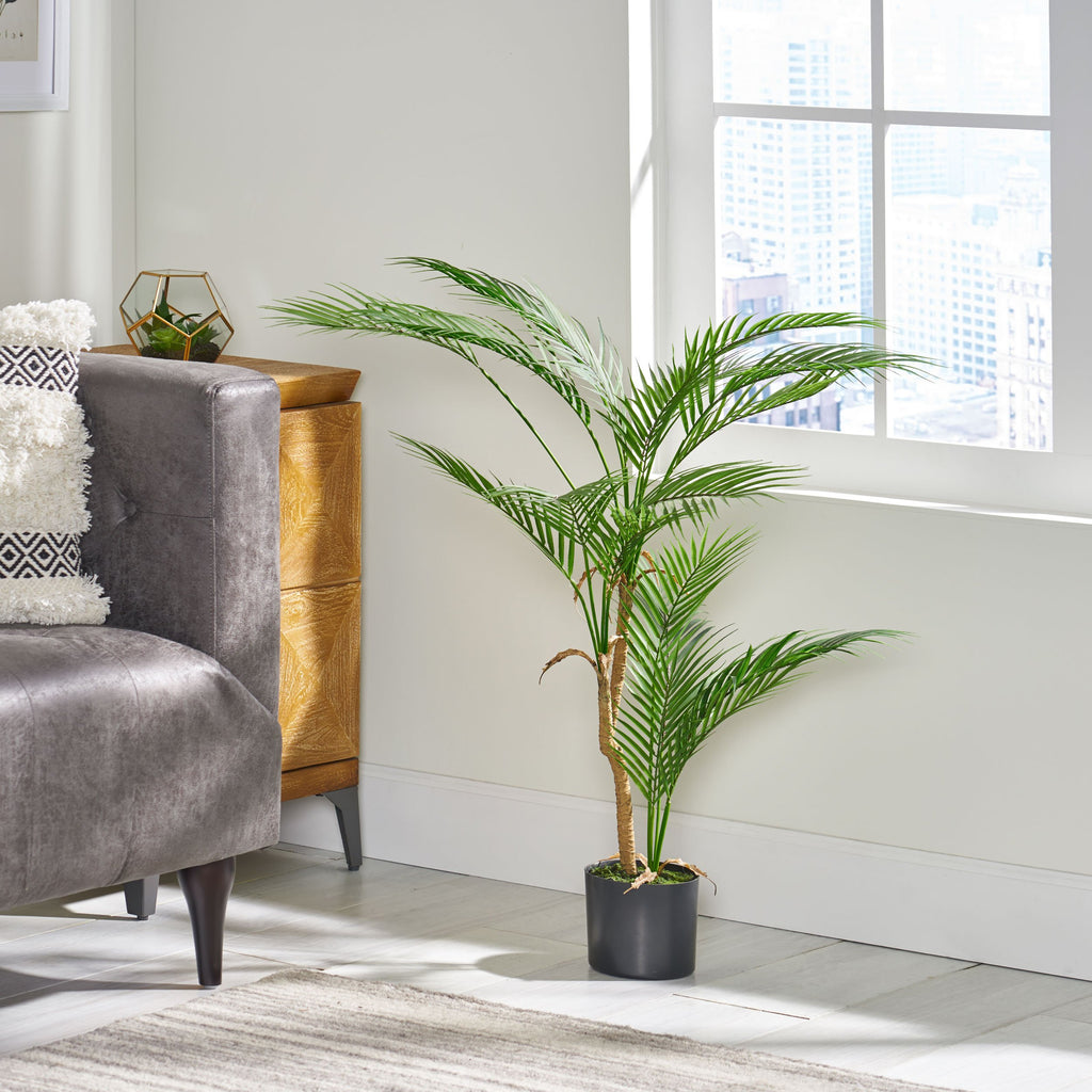 Artificial Tabletop Palm Tree, Green NH882413 Noble House Furniture