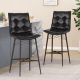 Contemporary Tufted Barstools, Set of 2 - NH854413