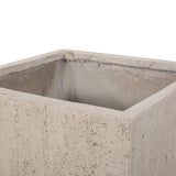 Outdoor Modern Cast Stone Square Planters (Set of 2) - NH223313