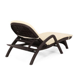 Outdoor Faux Wicker Chaise Lounges with Cushion (Set of 2) - NH222313