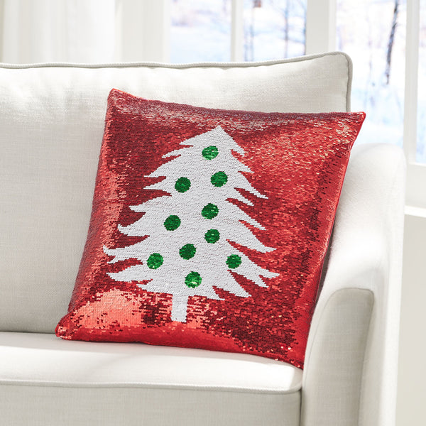 Glam Sequin Christmas Throw Pillow - NH687313