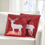 Glam Sequin Christmas Throw Pillow - NH977313