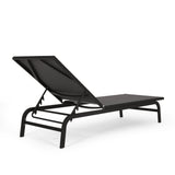 Outdoor Aluminum and Outdoor Mesh Chaise Lounge, Set of 2 - NH281513