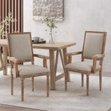 French Country Wood Upholstered Dining Chair - NH511513