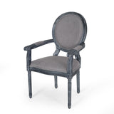 French Country Wood Upholstered Dining Chair - NH241513
