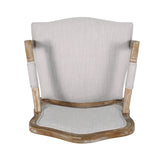 French Country Wood Upholstered Dining Armchair - NH581513