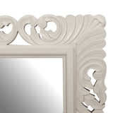 Traditional Handcrafted Standing Mirror, White - NH468413