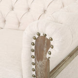 Chesterfield Tufted 3 Seater Sofa with Nailhead Trim - NH559413