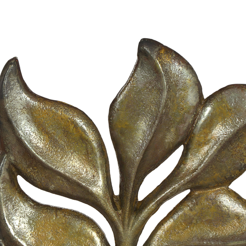 Handcrafted Aluminum Decorative Face Accessory with Stand, Brass - NH0 ...
