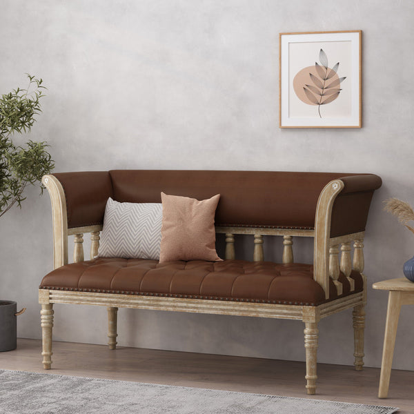 Traditional Upholstered Tufted Loveseat - NH582513