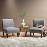 Contemporary Fabric Slipper Accent Chair - NH257992
