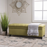 Tufted Fabric Storage Ottoman Bench - NH078692