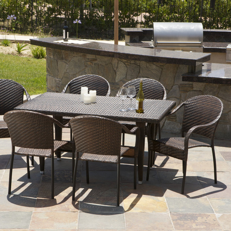7 Piece Wicker Outdoor Dining Set - NH330412