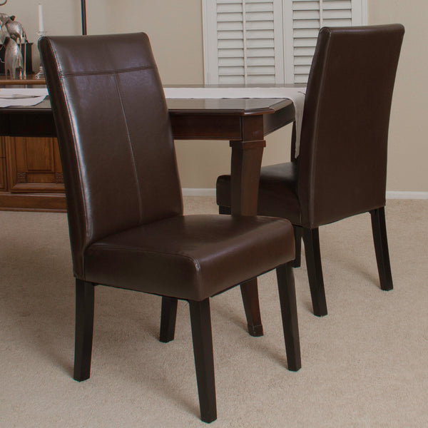 T-Stitch Leather Dining Chairs (Set of 2) - NH818812