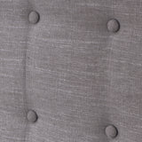 Button Tufted Fabric King/Cal King Headboard with Nailhead Accents - NH026992