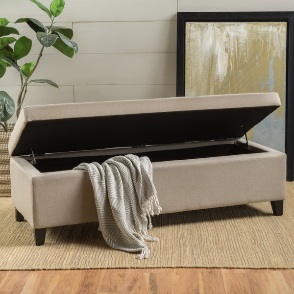 Rectangle Fabric Storage Ottoman Bench - NH506003