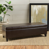 Leather Storage Ottoman Bench - NH780662