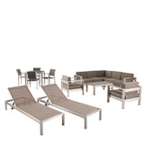 Outdoor Estate Collection Patio Set with Wicker Top Dining Table - NH920703