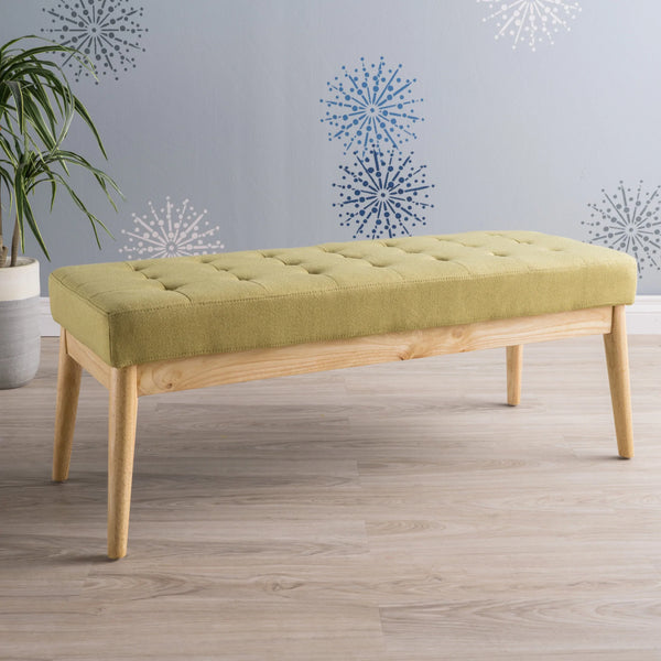 Anglo Modern Mid-Century Fabric Bench