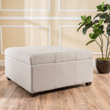 Square Tufted Fabric Storage Ottoman Coffee Table - NH637992