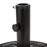 Outdoor Bronze Resin and Black Steel Unbrella Base - NH183003