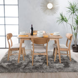 Natural Oak Finish 50-inch Rectangular 5 Piece Dining Set - NH343992