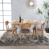 Natural Oak Finish 50-inch Rectangular 5 Piece Dining Set - NH733992