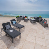 Outdoor 13 Pc Wicker Patio Set w/Water Resistant Cushions - NH493003