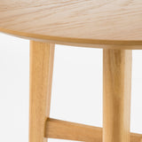 Natural Oak Finish Circular 5 Piece Bar Height Dining Set - NH172992