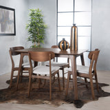 Natural Walnut Finish 50-inch Rectangular 5 Piece Dining Set - NH853992