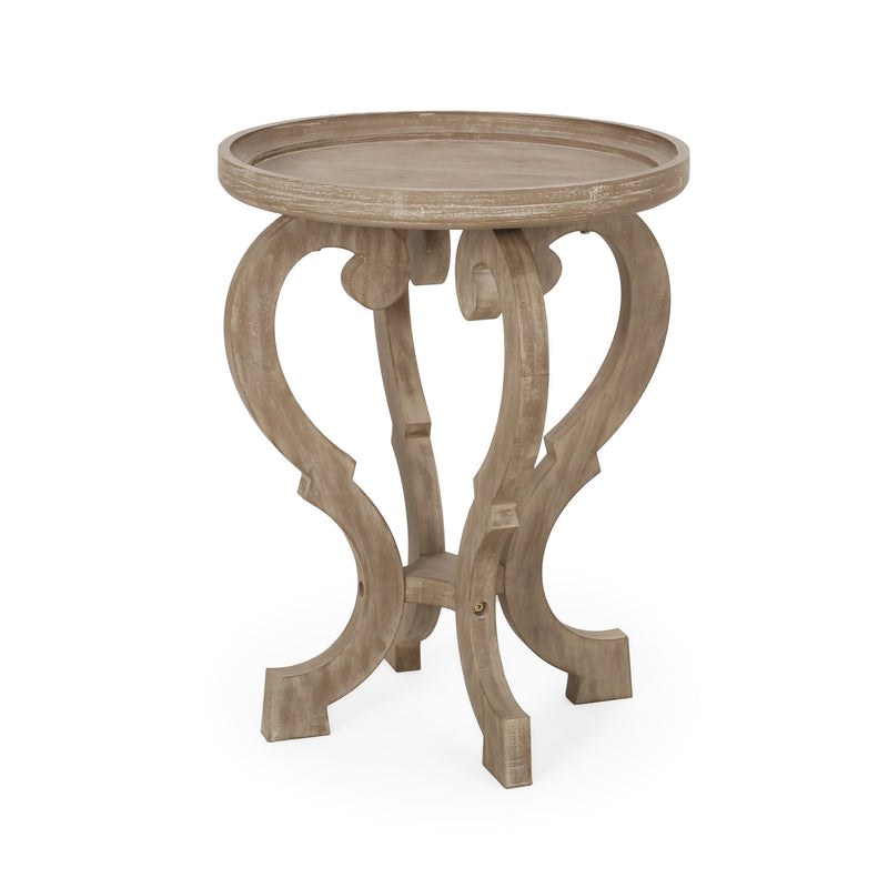 French Country Accent Table with Round Top - NH291313