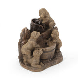 Outdoor Puppy Fountain, Light Brown - NH873413