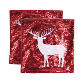 Glam Sequin Christmas Throw Pillow Cover - NH677313