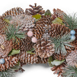 18.5" Pine Cone and Glitter Unlit Artificial Christmas Wreath - NH566313