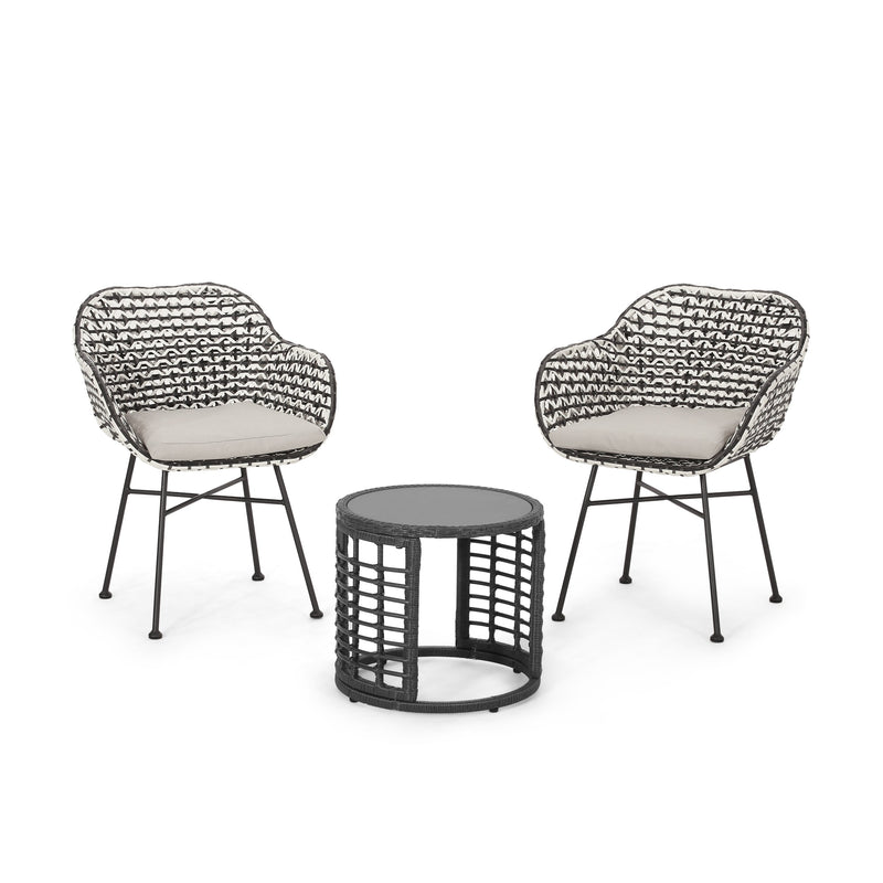 Outdoor 3 Piece Wicker Chat Set - NH107313