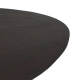 Industrial Handcrafted Aluminum Elliptical Side Table, Raw Bronze - NH079413