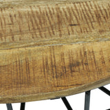 Modern Industrial Handcrafted Mango Wood Coffee Table, Natural and Black - NH477413