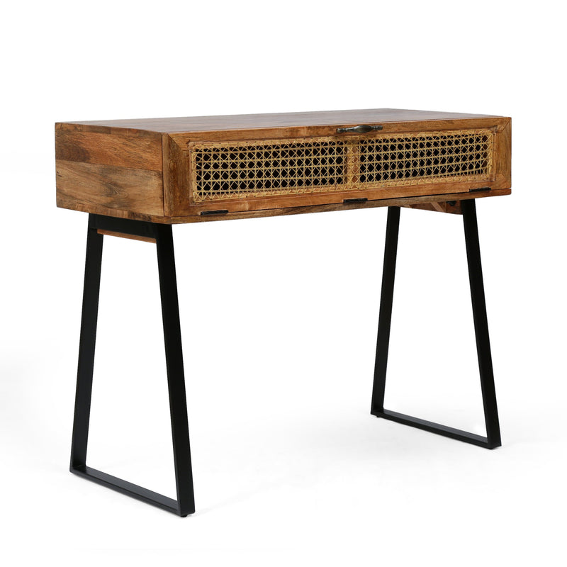 Handcrafted Boho Mango Wood Console Table - NH136313