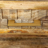 Handcrafted Boho Mango Wood Nightstand (Set of 2) - NH407313