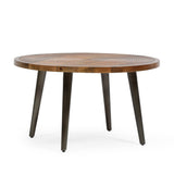 Boho Industrial Handcrafted Mango Wood Coffee Table, Honey Brown and Antique Gray - NH998413