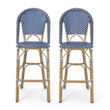Outdoor Aluminum French Barstools, Set of 2 - NH644413