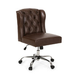 Contemporary Wingback Tufted Swivel Office Chair - NH931313