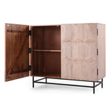 Handcrafted Boho Mango Wood Cabinet - NH480413